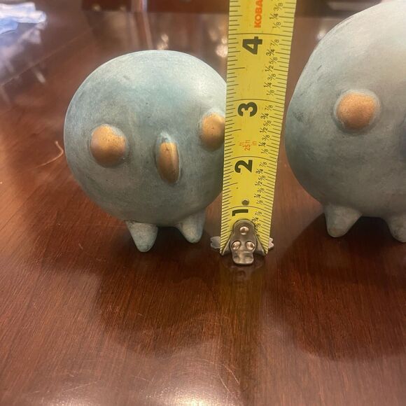 VTG Mexican Handmade Pottery Set Owl Figurines Folk Art Decor Boho Southwestern - Picture 10 of 14